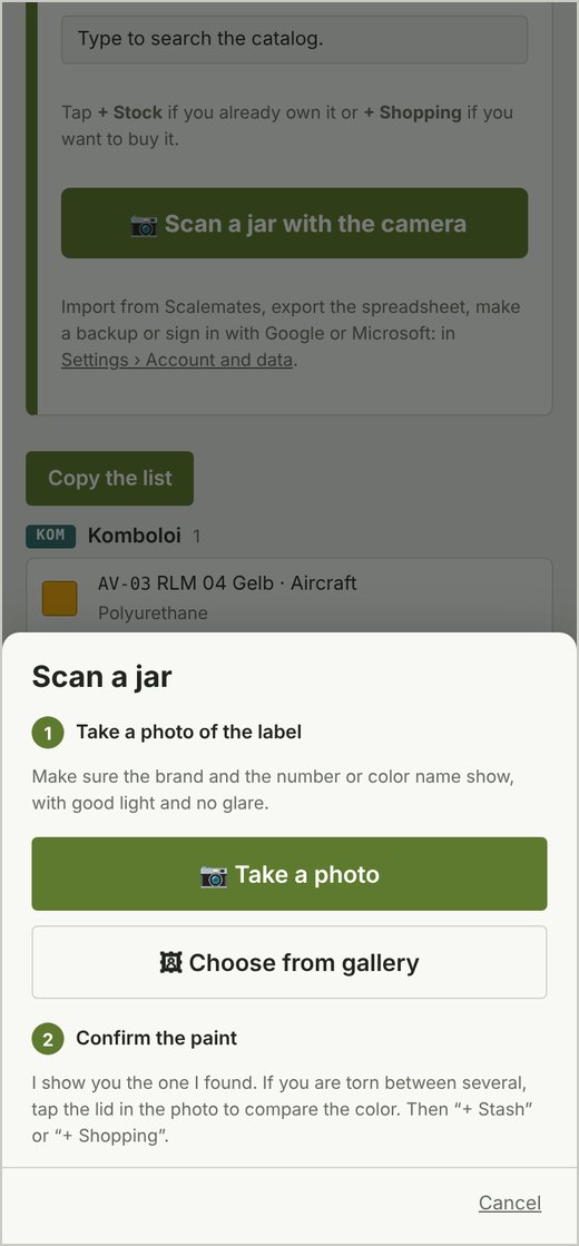 The Scan a jar window, with its steps